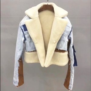 🦋Spring Sale 40% Off 🦋 Denim Shearling Jacket